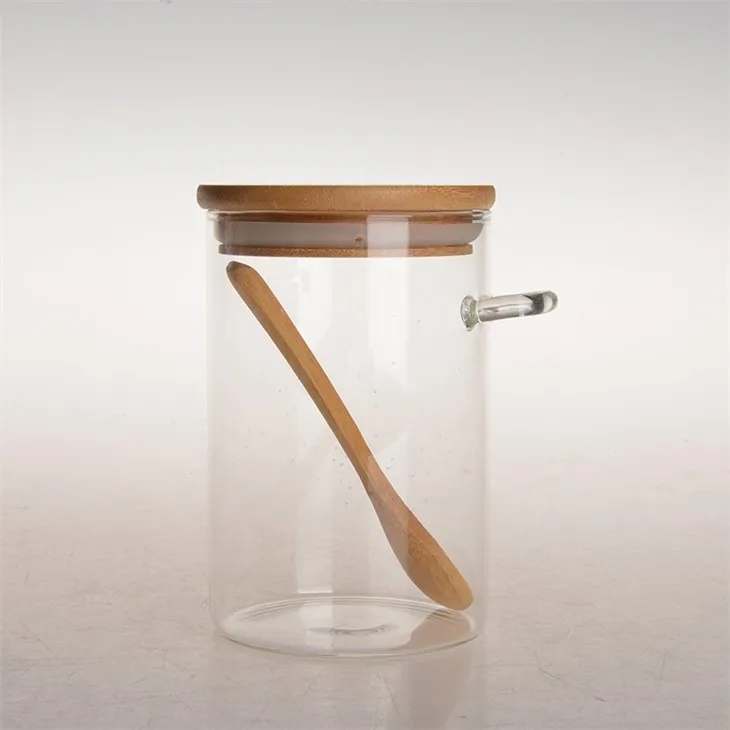 Glass Containers With Bamboo Airtight Lid