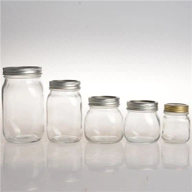 Plačios burnos Mason Jar stiliaus akiniai